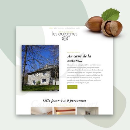 Création du site sous WordPress Gîte les Aulagnes