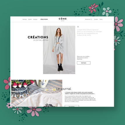 Côme Editions, création de la boutique sous Prestashop